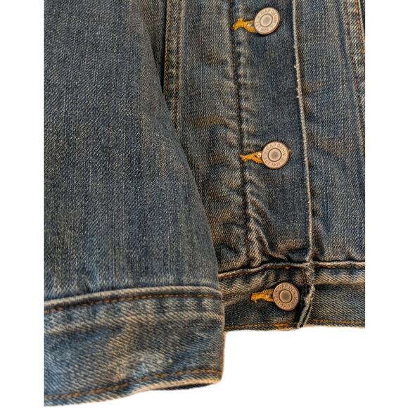 GAP Icon Sherpa Denim Jacket Women’s Small – Medium Indigo Cotton - Picture 5 of 10